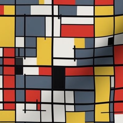 mondrian inspired gray