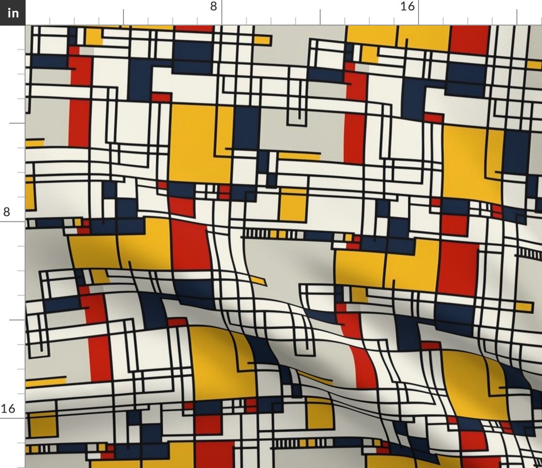 mondrian inspired pattern