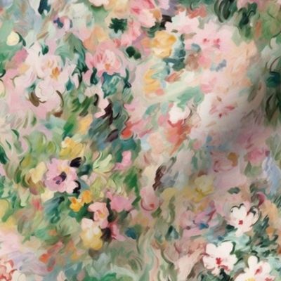 monet inspired watercolor soft pink floral
