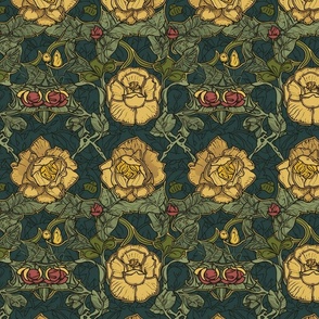 roses yellow tudor