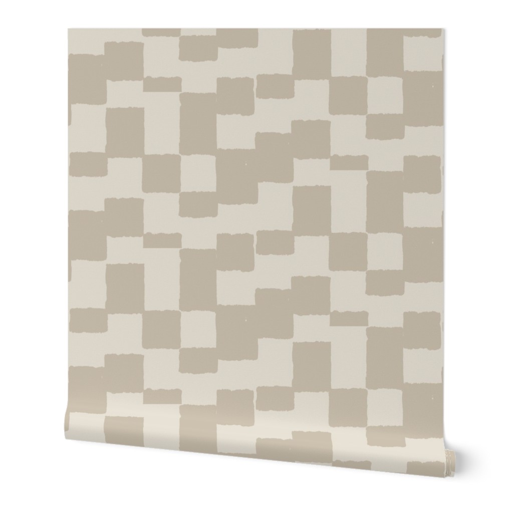eroded checkerboard check grayish brown | large