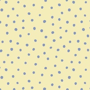 Painted Blue Ridge Dots on Butter Yellow