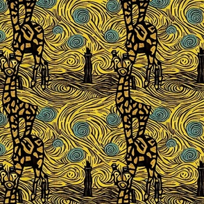 van gogh abstract giraffe