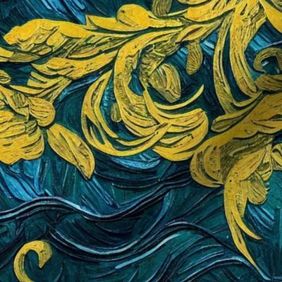 van gogh gold and blue