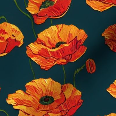 van gogh orange poppies