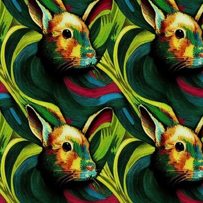van gogh rabbit of the green waves