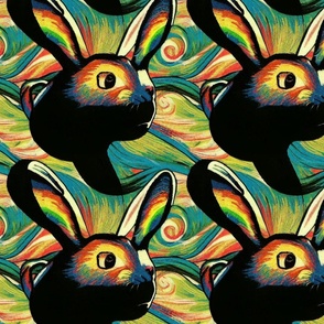 van gogh rainbow rabbit