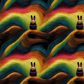van gogh rainbow starry rabbit