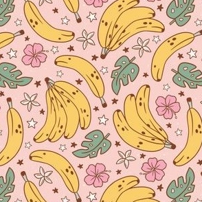 Tropical Bananas Summer Floral