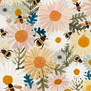 Bumblebee - Summer garden bloom in colors L