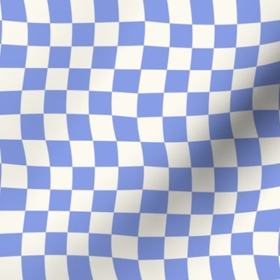 Blue Wavy Checkers