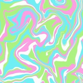 Pink Blue and Green Acidwave Swirl