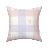 Classic Winnie-the-pooh gingham plaid in pink and lavender baby girl nursery
