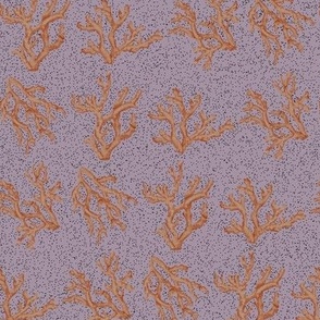 Earthtone sea coral on mauve