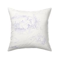 Toile Classic Winnie-the-Pooh wallpaper lavender