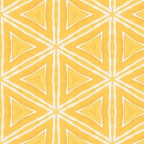 Modern Yellow and White Geometric Triangles