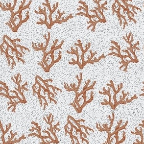 Earthtone sea coral on ivory 