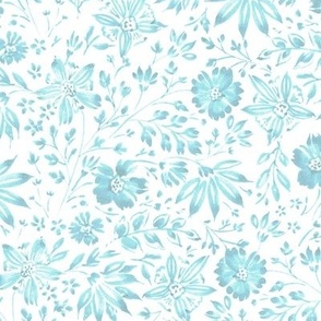 Bianca Floral aqua small