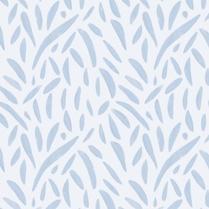 Simple Leaves Texture Arctic Blue - Large Scale