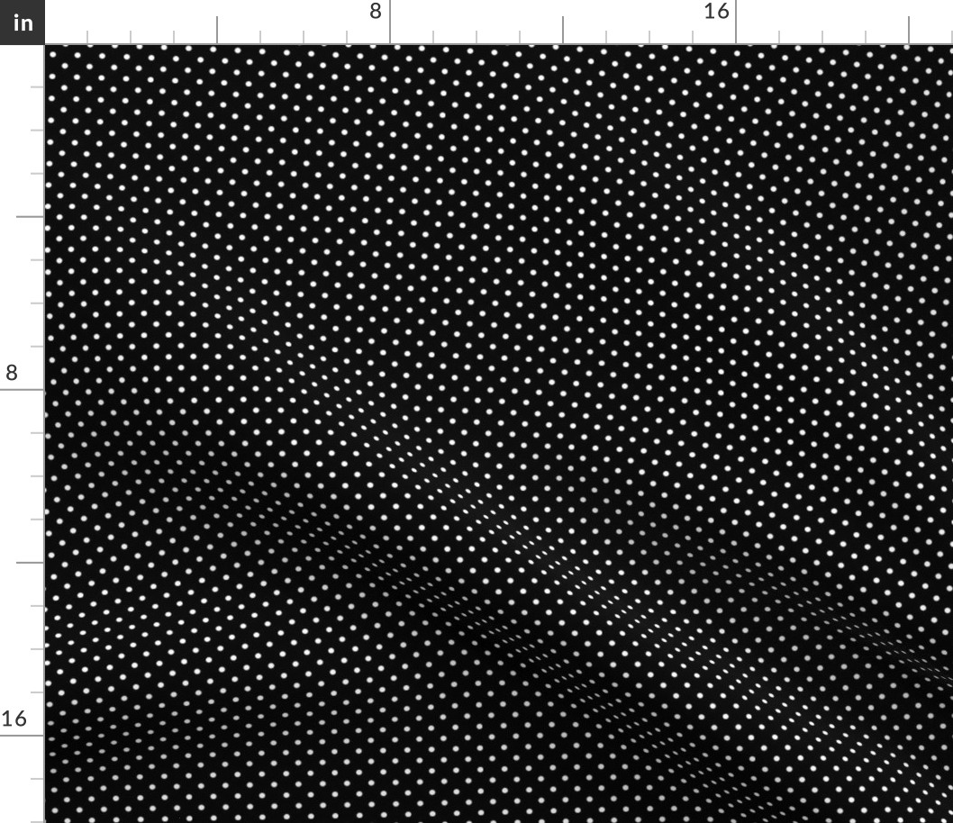 01 Black- Black and White Polka Dots- 1/8 inch- Petal Solids Coordinate- Solid Color- Halloween- Witch- Spooky