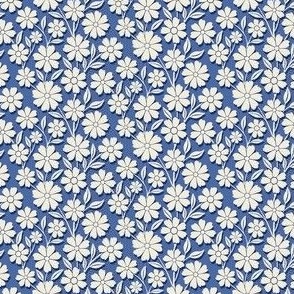 Medium Blue Cut Paper Flowers - mini scale - mix and match
