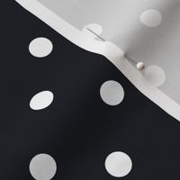 02 Graphite- Polka Dots- 1/2 inch- Petal Solids Coordinate- Solid Color- Faux Texture Wallpaper- Halloween- Dark Gray- Grey
