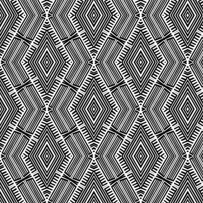 Black And White African Inspired Tribal Pattern 2  Smaller Scale