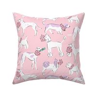 Flower Dogs in Pink