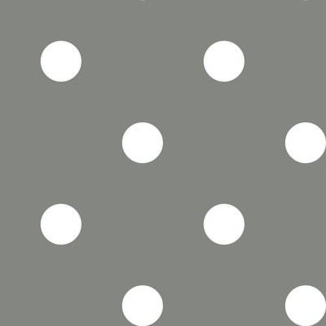 03 Pewter-Polka Dots- 1 inch- Petal Solids Coordinate- Solid Color- Neutral Wallpaper- Gray- Grey- Natural- Ecru- Taupe- Neutral