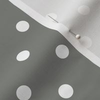 03 Pewter-Polka Dots- 1/2 inch- Petal Solids Coordinate- Solid Color- Neutral Wallpaper- Gray- Grey- Natural- Ecru- Taupe- Neutral