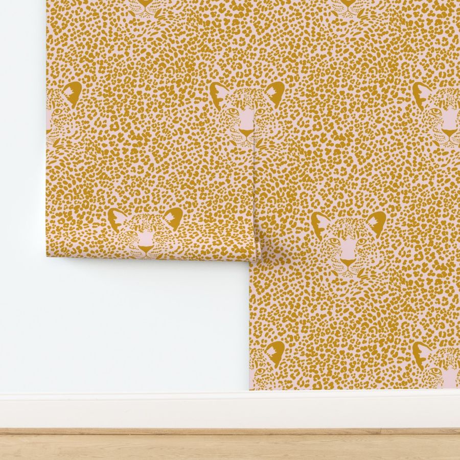 Spot the Leopard - Leopard in an ocean Wallpaper | Spoonflower