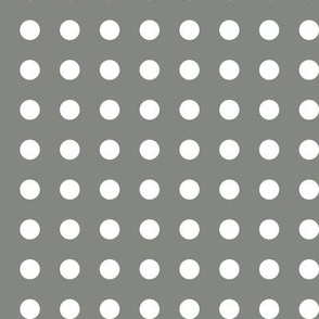 03 Pewter-Polka Dots on Grid- 1/2 inch- Petal Solids Coordinate- Solid Color- Neutral Wallpaper- Gray- Grey- Natural- Ecru- Taupe- Neutral