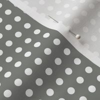 03 Pewter-Polka Dots on Grid- 1/4 inch- Petal Solids Coordinate- Solid Color- Neutral Wallpaper- Gray- Grey- Natural- Ecru- Taupe- Neutral