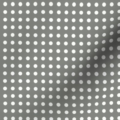 03 Pewter-Polka Dots on Grid- 1/4 inch- Petal Solids Coordinate- Solid Color- Neutral Wallpaper- Gray- Grey- Natural- Ecru- Taupe- Neutral