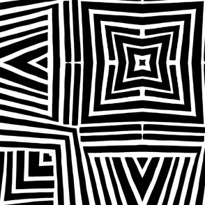 Black And White African Inspired Tribal Pattern 3