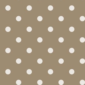 05- Mushroom- Polka Dots- 1/2 inch- Brown- Beige- Ecru- Khaki- Neutral Wallpaper - Natural Earth Tones- Fall
