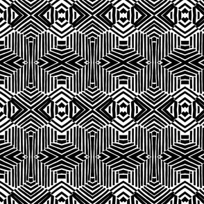 Black And White African Inspired Tribal Pattern 4 Smaller Scale