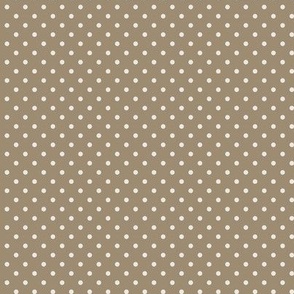 05- Mushroom- Polka Dots- 1/8 inch- Brown- Beige- Ecru- Khaki- Neutral Wallpaper - Natural Earth Tones- Fall