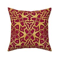 Gold and Burgundy Arabesque