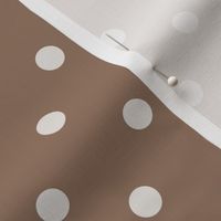 06 Mocha- Polka Dots- 1/2 inch- Petal Solids Coordinate- Solid Color- Neutral Wallpaper- Brown- Beige- Ecru- Khaki- Neutral- Natural Earth Tones- Fall- Autumn