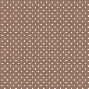 06 Mocha- Polka Dots- 1/8 inch- Petal Solids Coordinate- Solid Color- Neutral Wallpaper- Brown- Beige- Ecru- Khaki- Neutral- Natural Earth Tones- Fall- Autumn