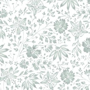 Bianca Floral slate green small