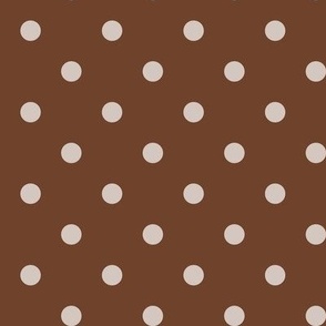 07 Cinnamon- Polka Dots- 1/2 inch- Petal Solids Coordinate- Solid Color- Neutral Wallpaper- Brown- Terracotta Neutral- Natural Earth Tones- Fall- Autumn