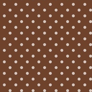 07 Cinnamon- Polka Dots- 1/4 inch- Petal Solids Coordinate- Solid Color- Neutral Wallpaper- Brown- Terracotta Neutral- Natural Earth Tones- Fall- Autumn