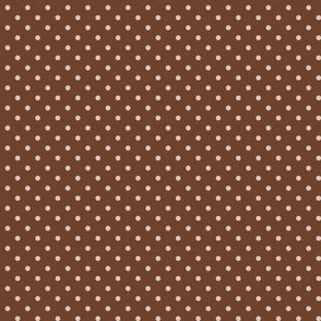 07 Cinnamon- Polka Dots- 1/8 inch- Petal Solids Coordinate- Solid Color- Neutral Wallpaper- Brown- Terracotta Neutral- Natural Earth Tones- Fall- Autumn