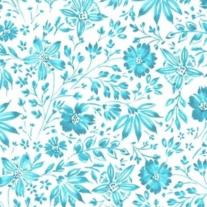 Bianca Floral turquoise small