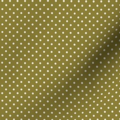 08 Moss- Polka Dots- 1/8 inch- Petal Solids Coordinate- Solid Color- Neutral Wallpaper- Brown- Earthy Green- Natural Earth Tones- Fall- Autumn