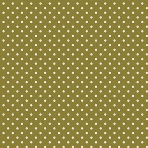 08 Moss- Polka Dots- 1/8 inch- Petal Solids Coordinate- Solid Color- Neutral Wallpaper- Brown- Earthy Green- Natural Earth Tones- Fall- Autumn