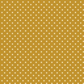 09 Mustard- Polka Dots- 1/8 inch- Petal Solids Coordinate- Solid Color- Neutral Wallpaper- Gold- Ocher- Honey- Natural Earth Tones- Fall- Autumn