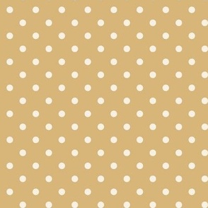 10 Honey- Polka Dots- 1/4 inch- Gold- Ocher- Mustard- Saffron- Neutral- Natural Earth Tones Wallpaper- Fall- Autumn